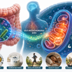 gut-mitochondria axis, beneficial gut bacteria influence inflammation, nutrient absorption, metabolism, and the efficiency of cellular energy production